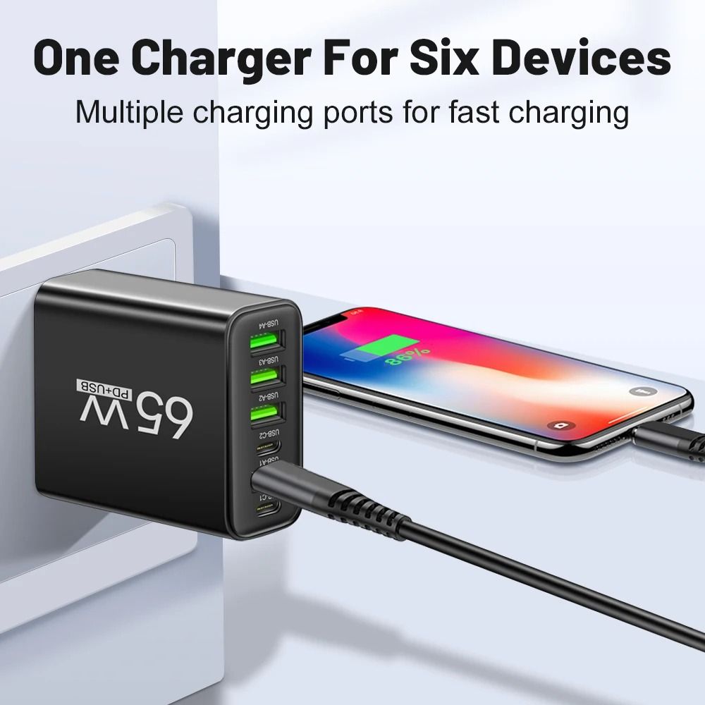HighPower 65W Universal USB Mobile Phone Fast Charger 1