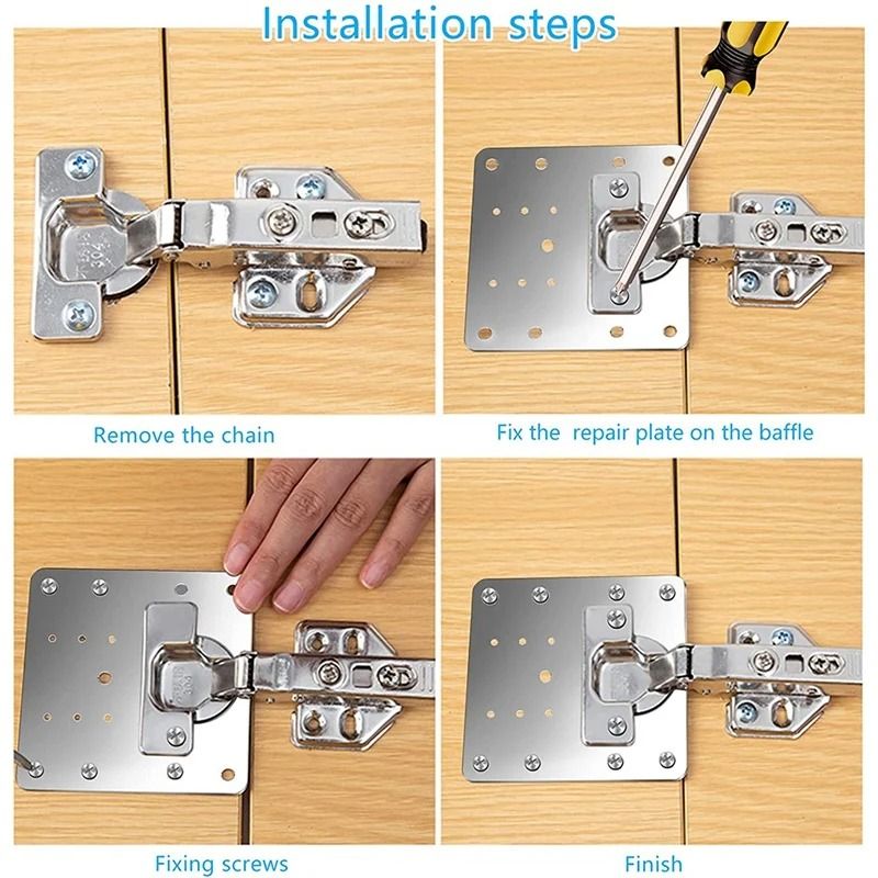 Cabinet Hinge Repair Plate Kit 4