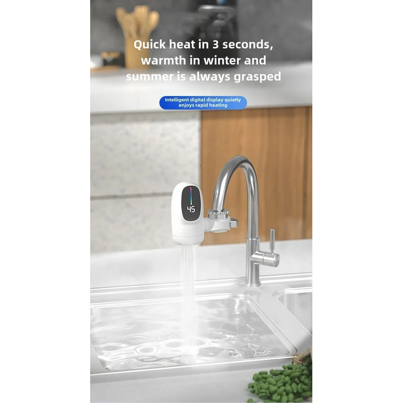 Instant Electric Hot Water Faucet With Temperature Display 4