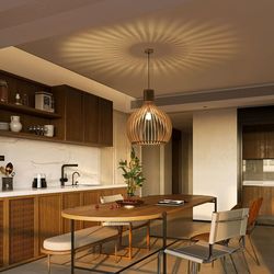 handmade rattan bamboo ceiling lamp