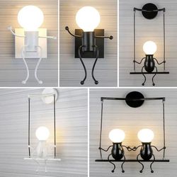 creative little man wall lamp