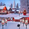 Solar Christmas Santa Pathway Lights Set 2