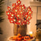 LED Red Maple Leaf Branch String Lights 0