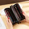 Womens Long Double Zipper Wallet With Phone Card And Wristlet Design 2