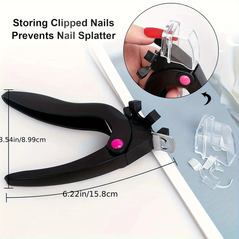 U Shaped Nail Clipper And File Set For Acrylic And False Nails 3