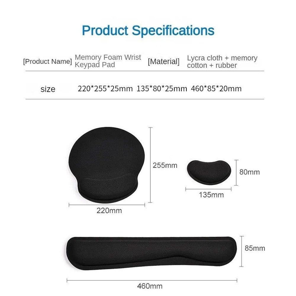 Memory Foam Wrist Support Pad For Keyboard And Mouse 5