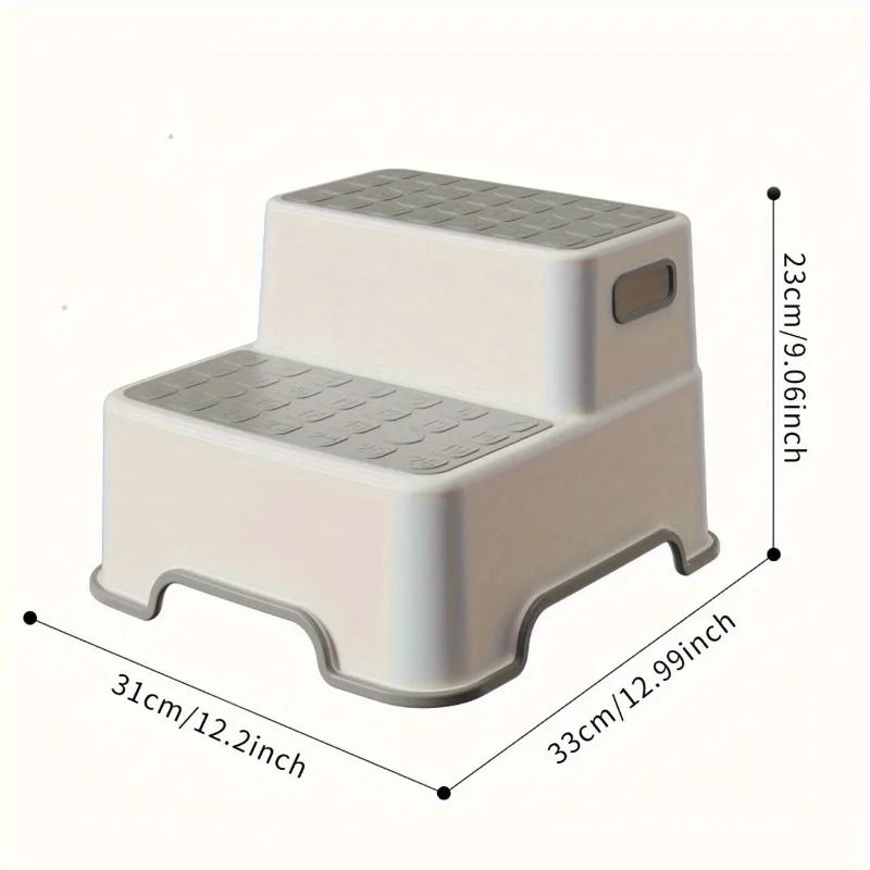 Portable Step Stool For Bathroom With Two Step Design 2