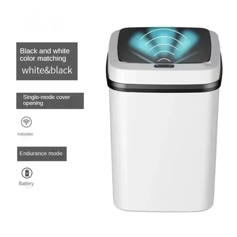 Smart Touch Kitchen Trash Can 13L With Automatic Lid 0