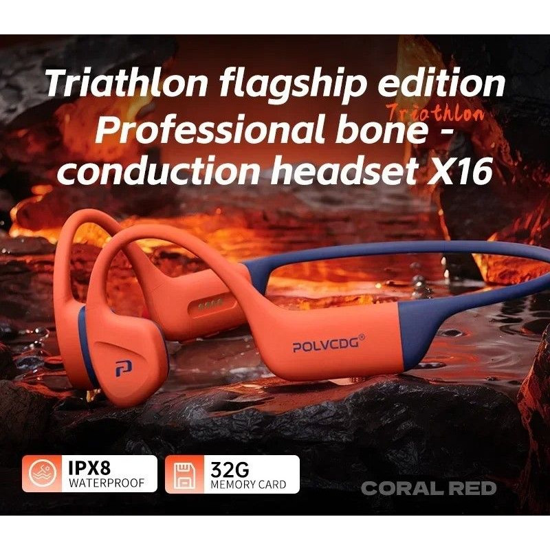 Bone Conduction Waterproof Wireless Headphones With 32GB Memory 0