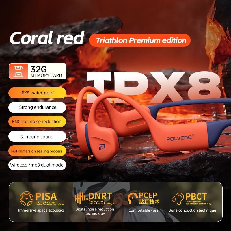 Bone Conduction Waterproof Wireless Headphones With 32GB Memory 5