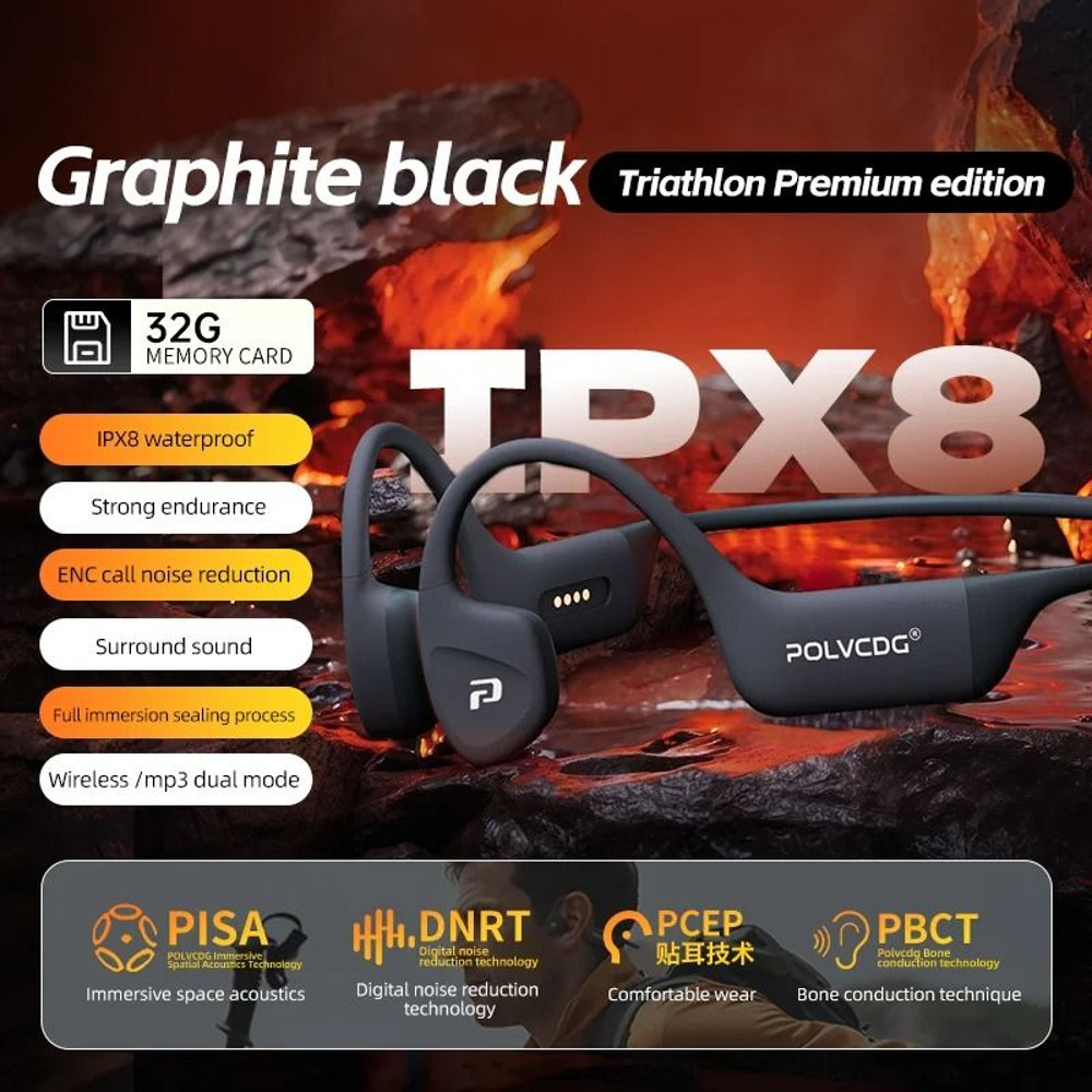 Bone Conduction Waterproof Wireless Headphones With 32GB Memory 6