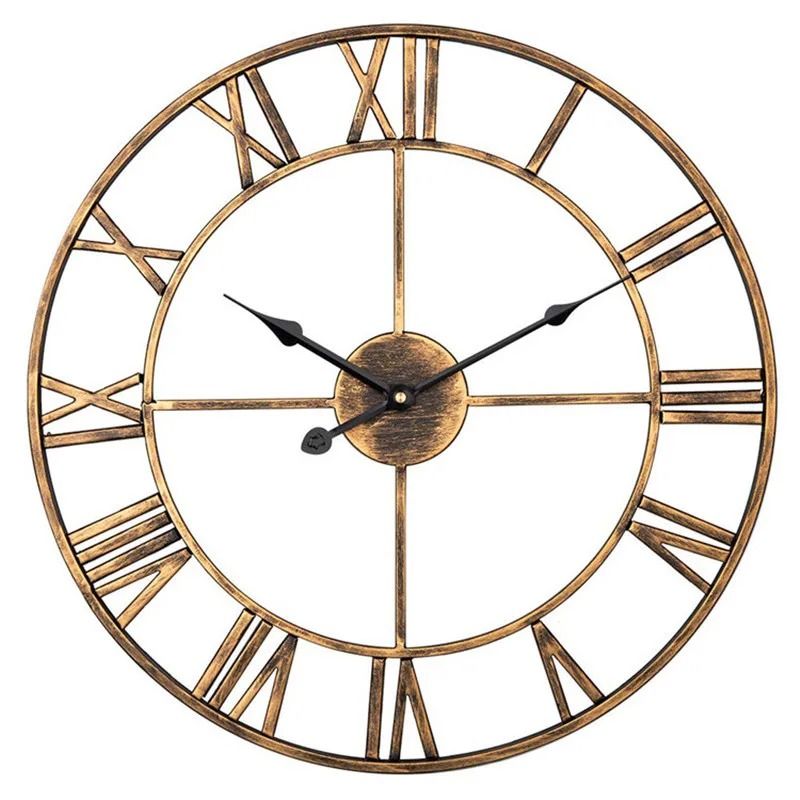 Modern Large 3D Wall Clock With Roman Numerals 6