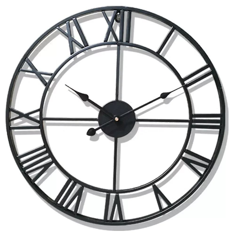 Modern Large 3D Wall Clock With Roman Numerals 7