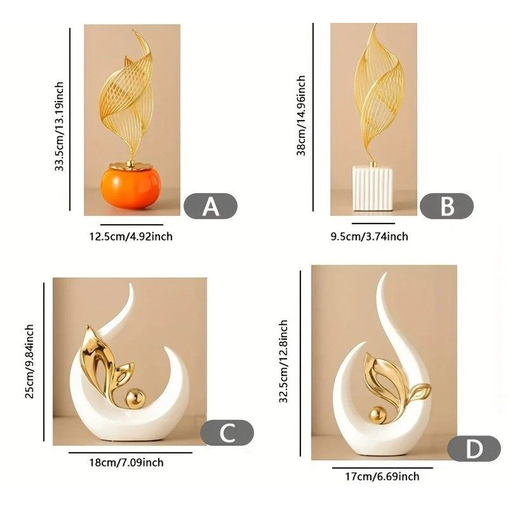 Ceramic Sculpture For Home Decoration Nordic Style Luxury Figurine 5