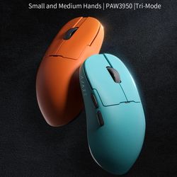 wireless gaming mouse with tri mode connectivity and color display