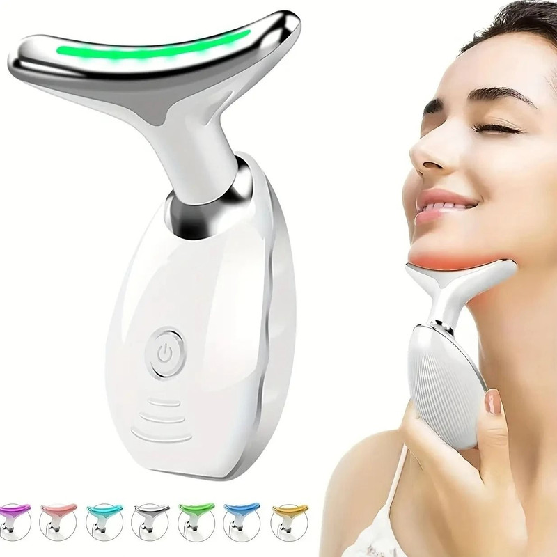 LED Vibrating Neck And Face Massager With USB Recharge 6