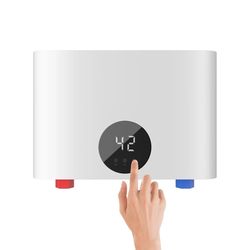 electric tankless instant water heater with led display