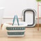 Foldable Laundry Basket With Handle Portable Space Saving Tub 1