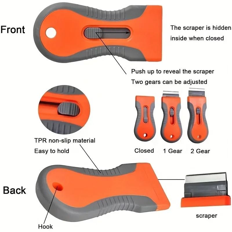 Telescopic Glue And Sticker Removal Scraper Tool Set With 10 Blades 3