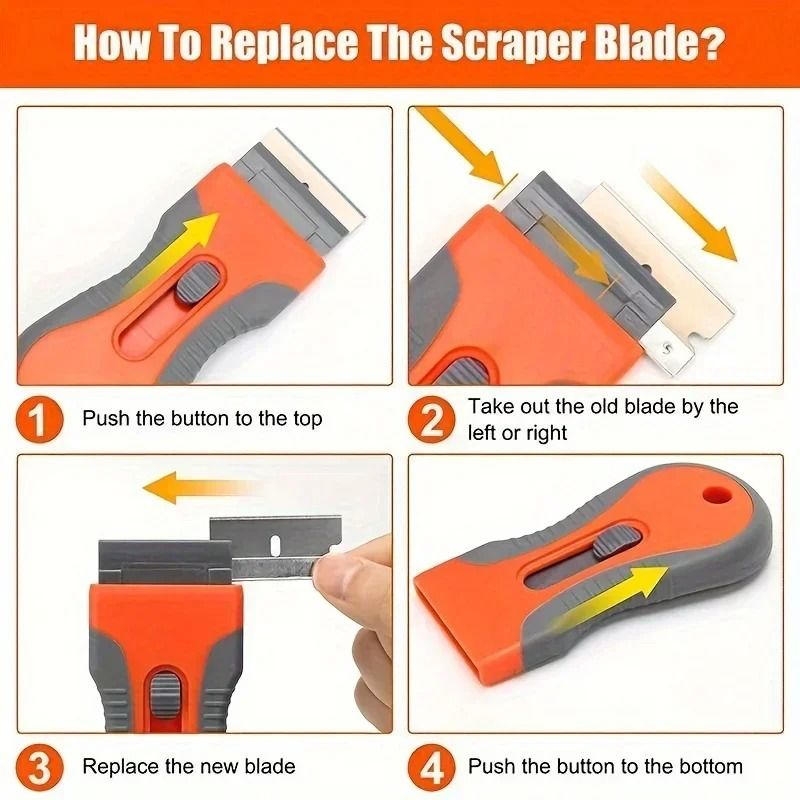 Telescopic Glue And Sticker Removal Scraper Tool Set With 10 Blades 4