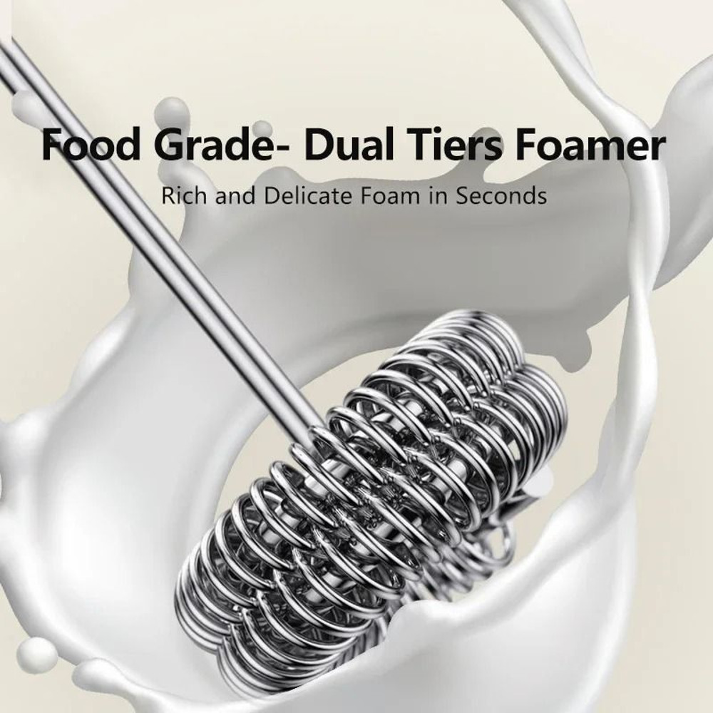 Wireless Electric Milk Frother USB Rechargeable Handheld Foamer 4