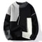 Patchwork Warm Sweater For Men Autumn And Winter Streetwear Style 3