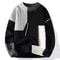 Patchwork Warm Sweater For Men Autumn And Winter Streetwear Style 6