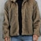 Mens Faux Fur Winter Jacket With Stand Collar And Zip Up Closure 2