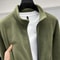 Mens Double Sided Fleece Hoodie Jacket With Stand Collar 1