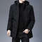Mens Luxury Hooded Parka Winter Jacket Quilted Long Coat 0