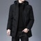 Mens Luxury Hooded Parka Winter Jacket Quilted Long Coat 0