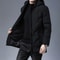 Mens Luxury Hooded Parka Winter Jacket Quilted Long Coat 1