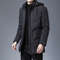 Mens Luxury Hooded Parka Winter Jacket Quilted Long Coat 2