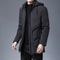 Mens Luxury Hooded Parka Winter Jacket Quilted Long Coat 2