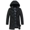 Mens Luxury Hooded Parka Winter Jacket Quilted Long Coat 3