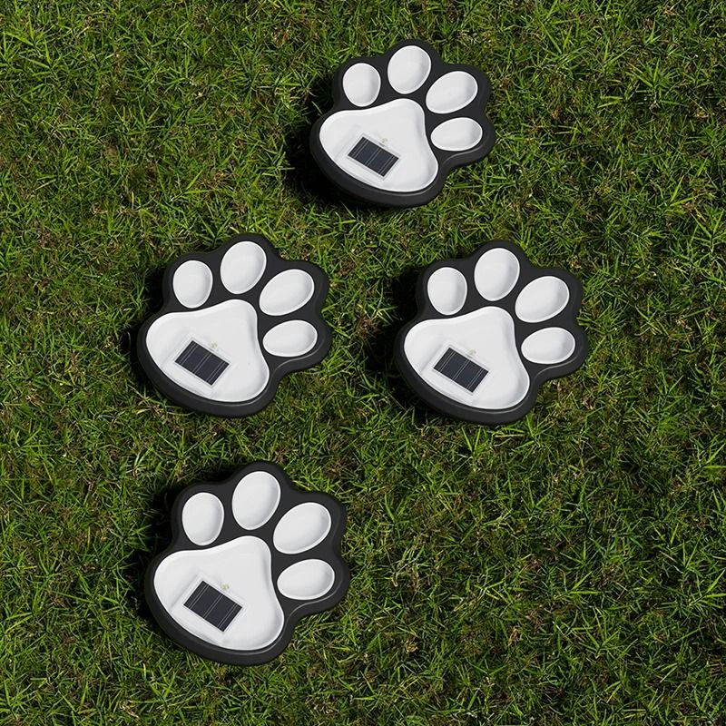 LED Solar Dog Paw Ground Lights For Garden And Yard Decoration 0