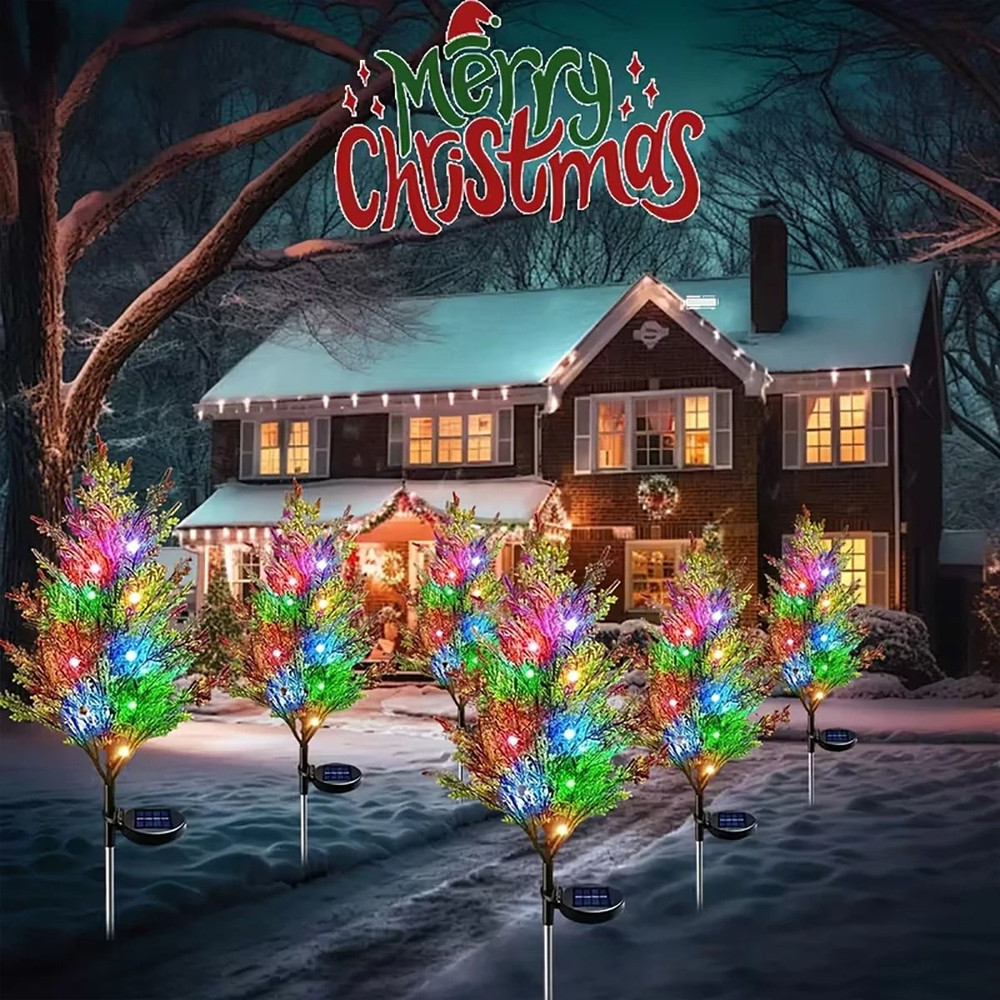 Solar Powered Christmas Pine Tree Garden Light 2