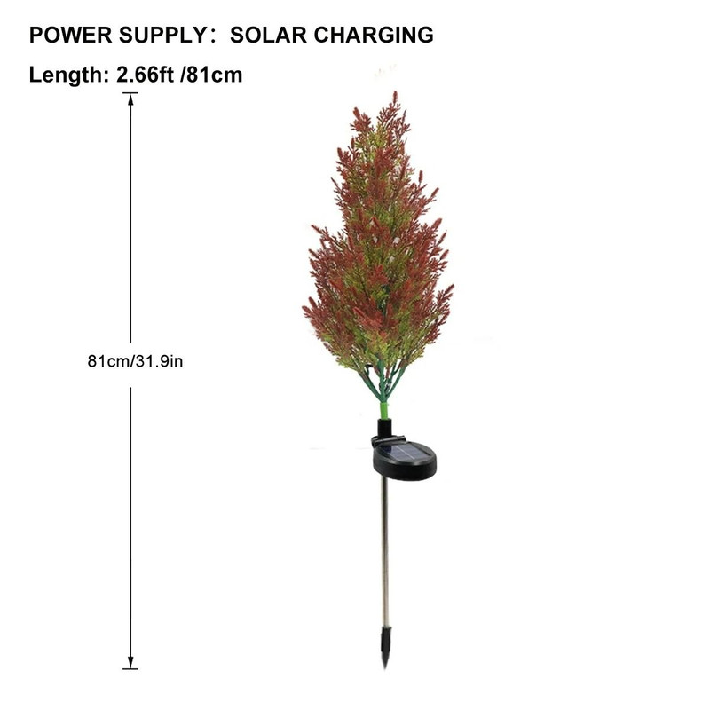 Solar Powered Christmas Pine Tree Garden Light 5