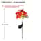 LED Solar Poinsettia Flower Light For Garden Lawn Decoration 5