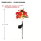 LED Solar Poinsettia Flower Light For Garden Lawn Decoration 5