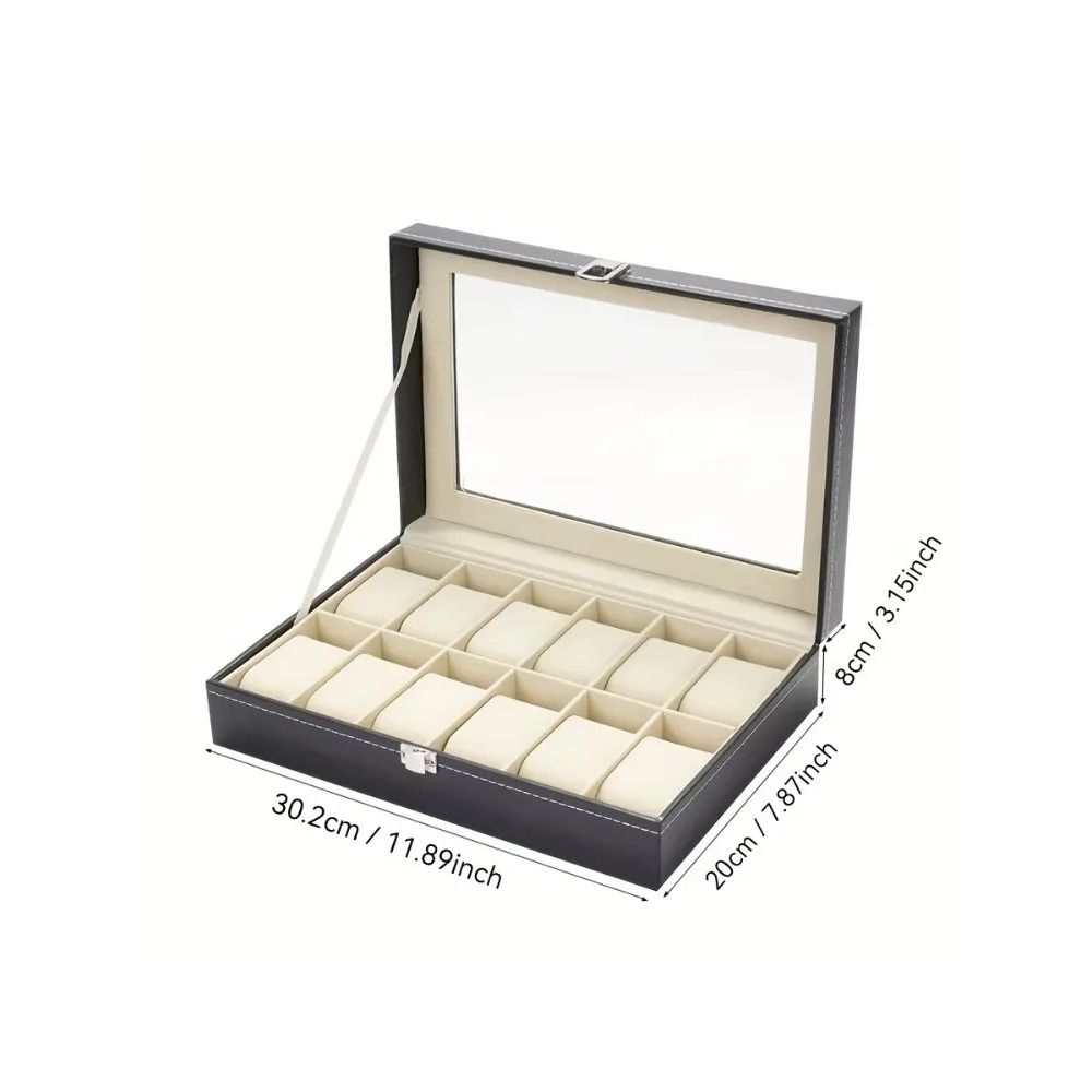 12 Slot Watch Organizer With Lock And Removable Pillows 1