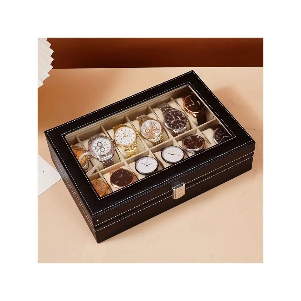 12 Slot Watch Organizer With Lock And Removable Pillows 3