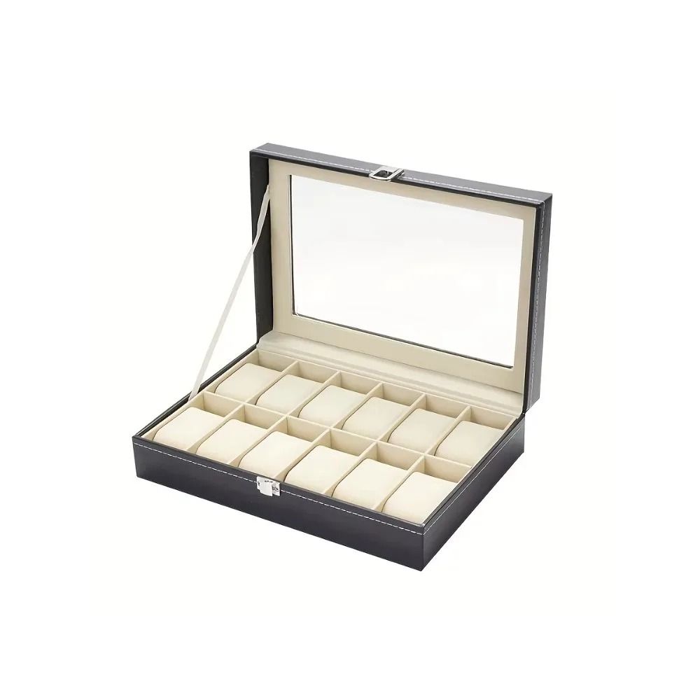 12 Slot Watch Organizer With Lock And Removable Pillows 4