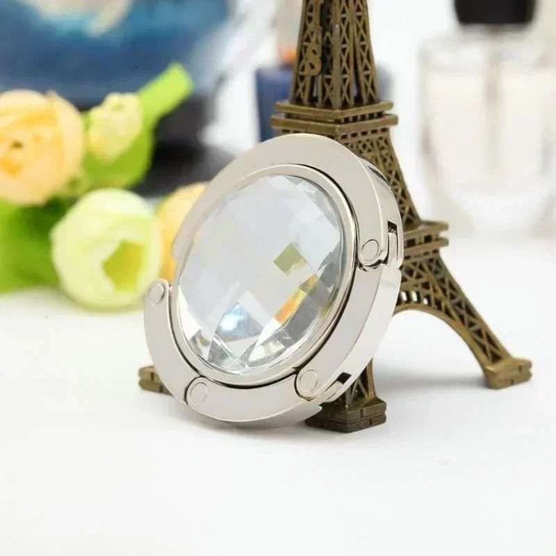 Foldable Crystal Purse Hook And Table Bag Holder 14