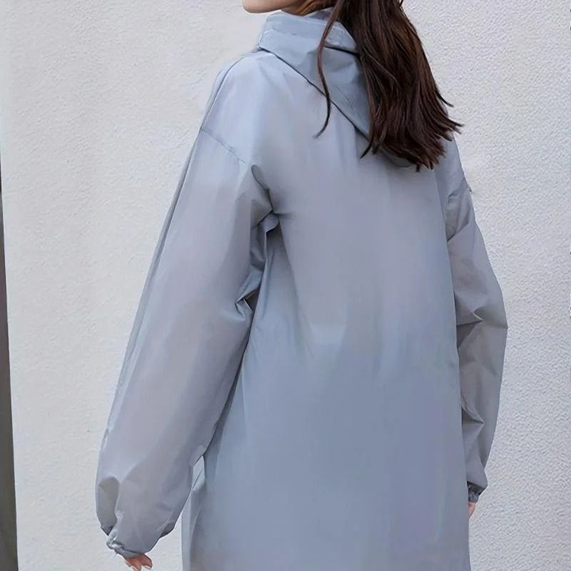 Lightweight Reusable Hooded Raincoat For Women 4
