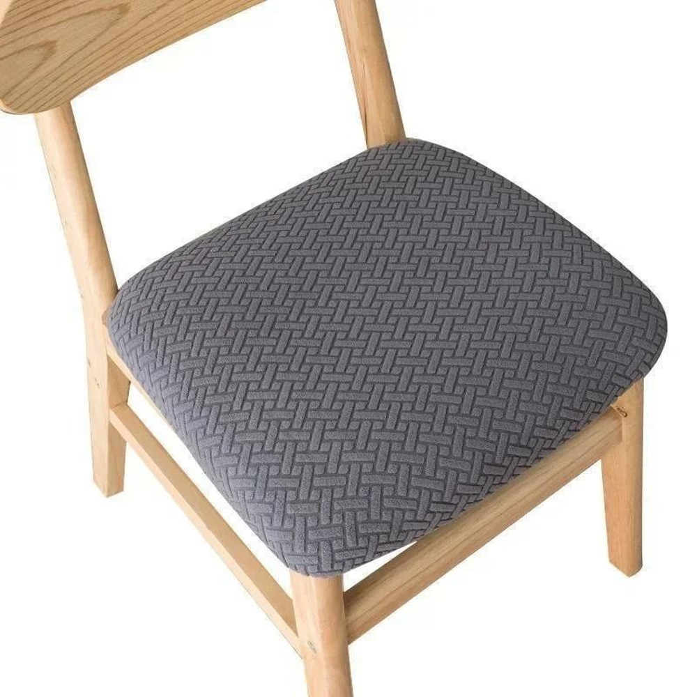 Stretchable Jacquard Dining Chair Seat Cover 9