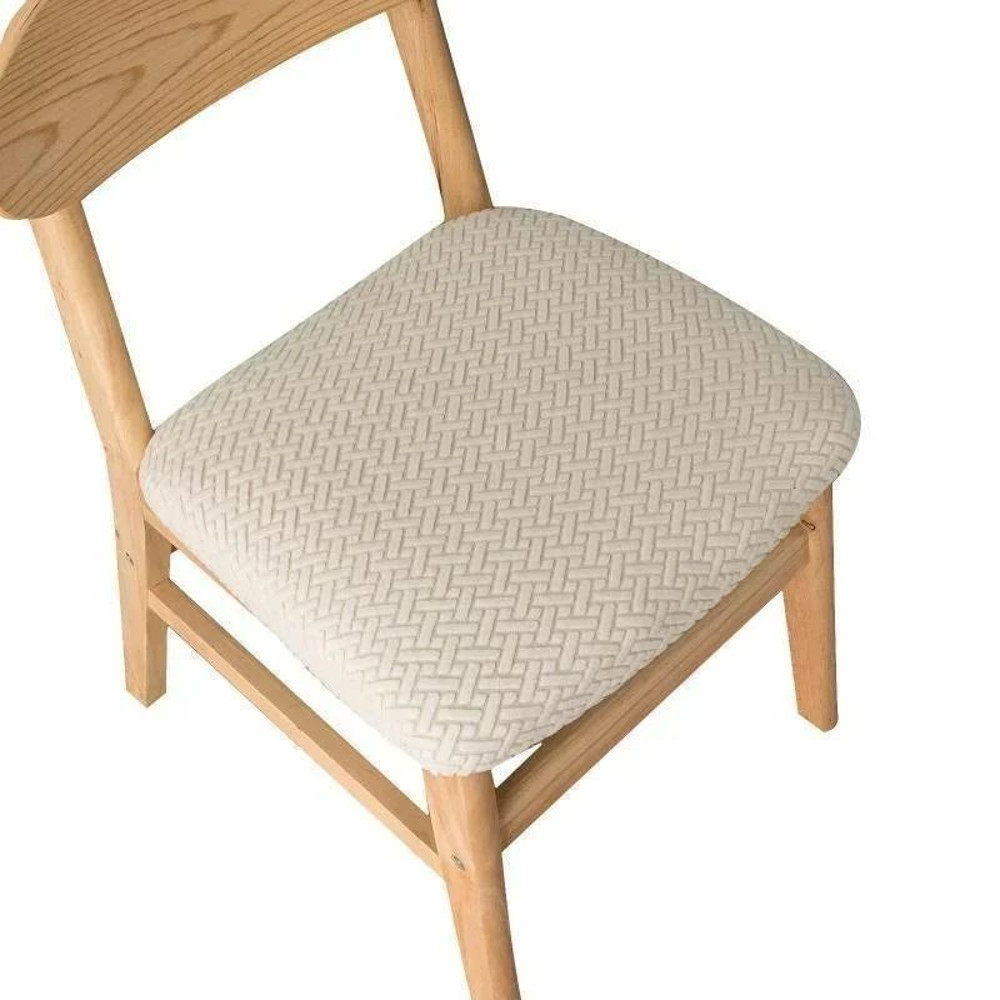 Stretchable Jacquard Dining Chair Seat Cover 13