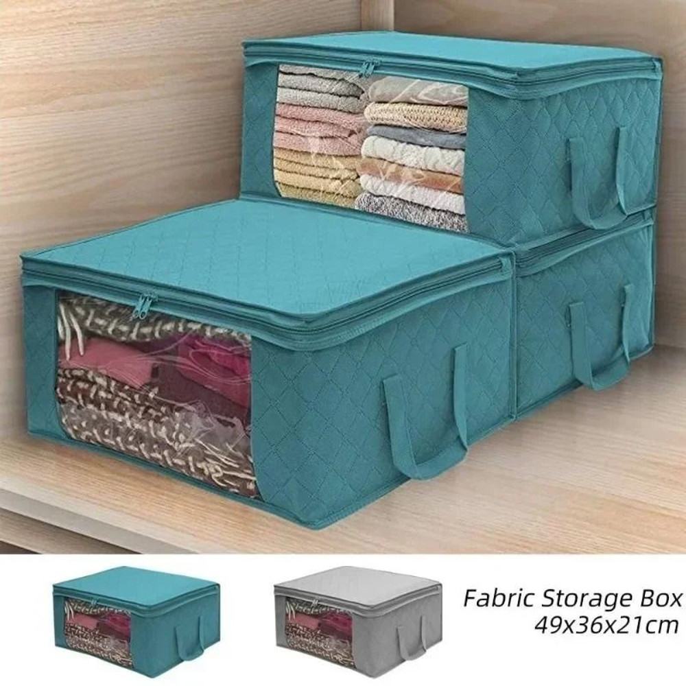 Foldable Fabric Storage Bag For Clothes And Blankets 0
