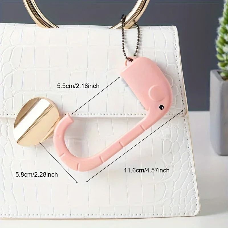Oval Non Slip Cartoon Elephant Bag Table Hook 1