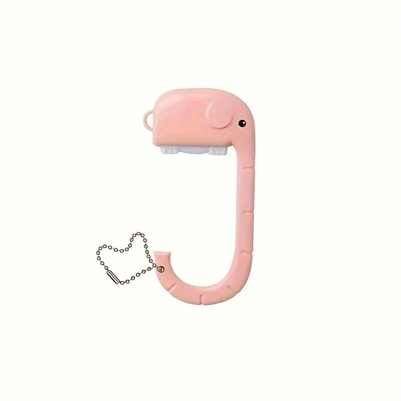 Oval Non Slip Cartoon Elephant Bag Table Hook 3